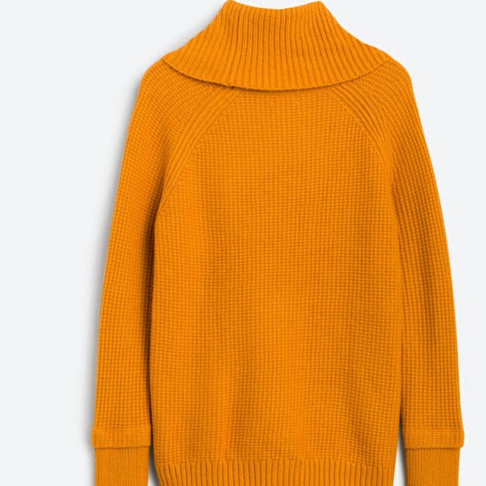 Sharon Cowl Neck Waffle Stitch Sweater - Picture 3 of 8